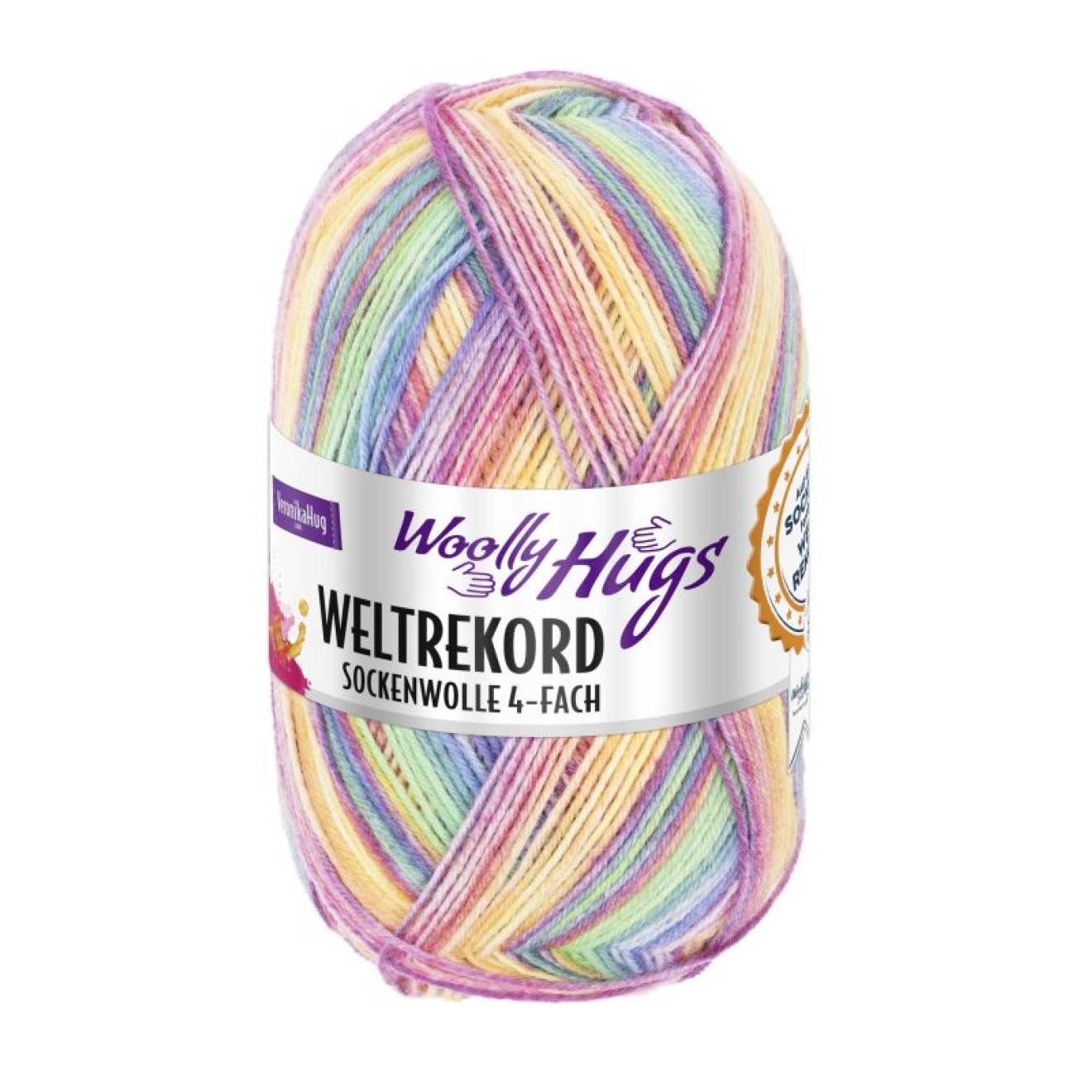Pro Lana Woolly Hugs Weltrekord sock Garn 4 ply Farbe 01