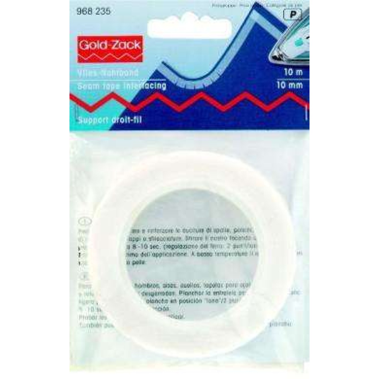 Prym interfacing seam tape 10 mm / 10 m / weiß