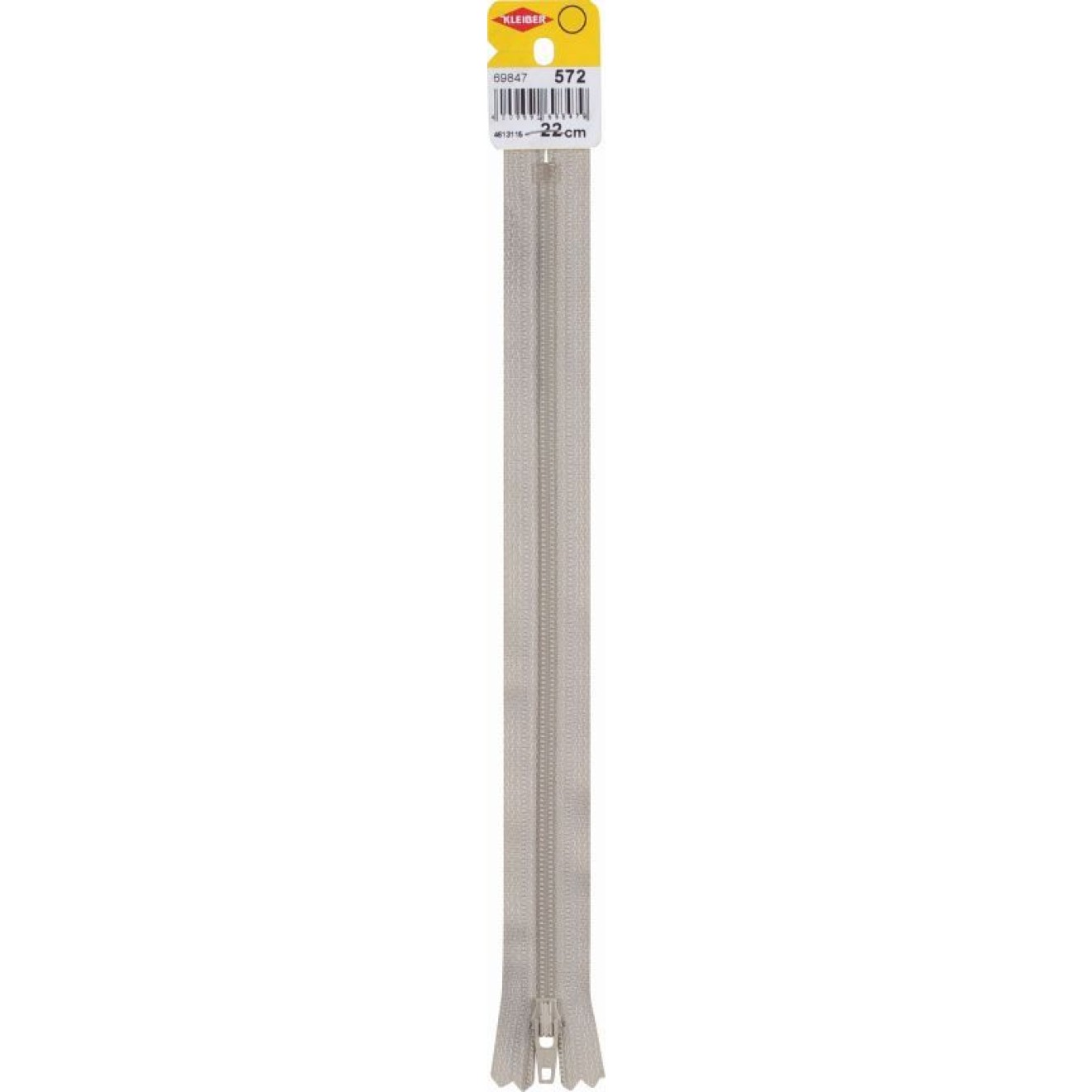 Kleiber Reißverschluss Spiralschiene plastic 22 cm x 4 mm / 2,5 cm / sand