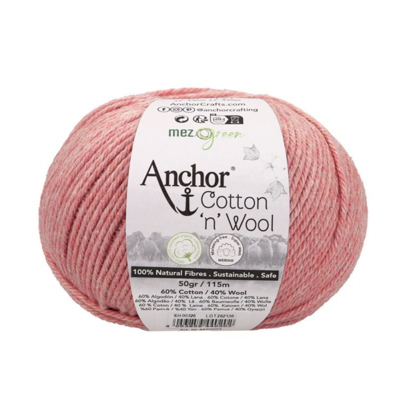 Mez Anchor Cotton Wool Farbe 00895 pink topaz
