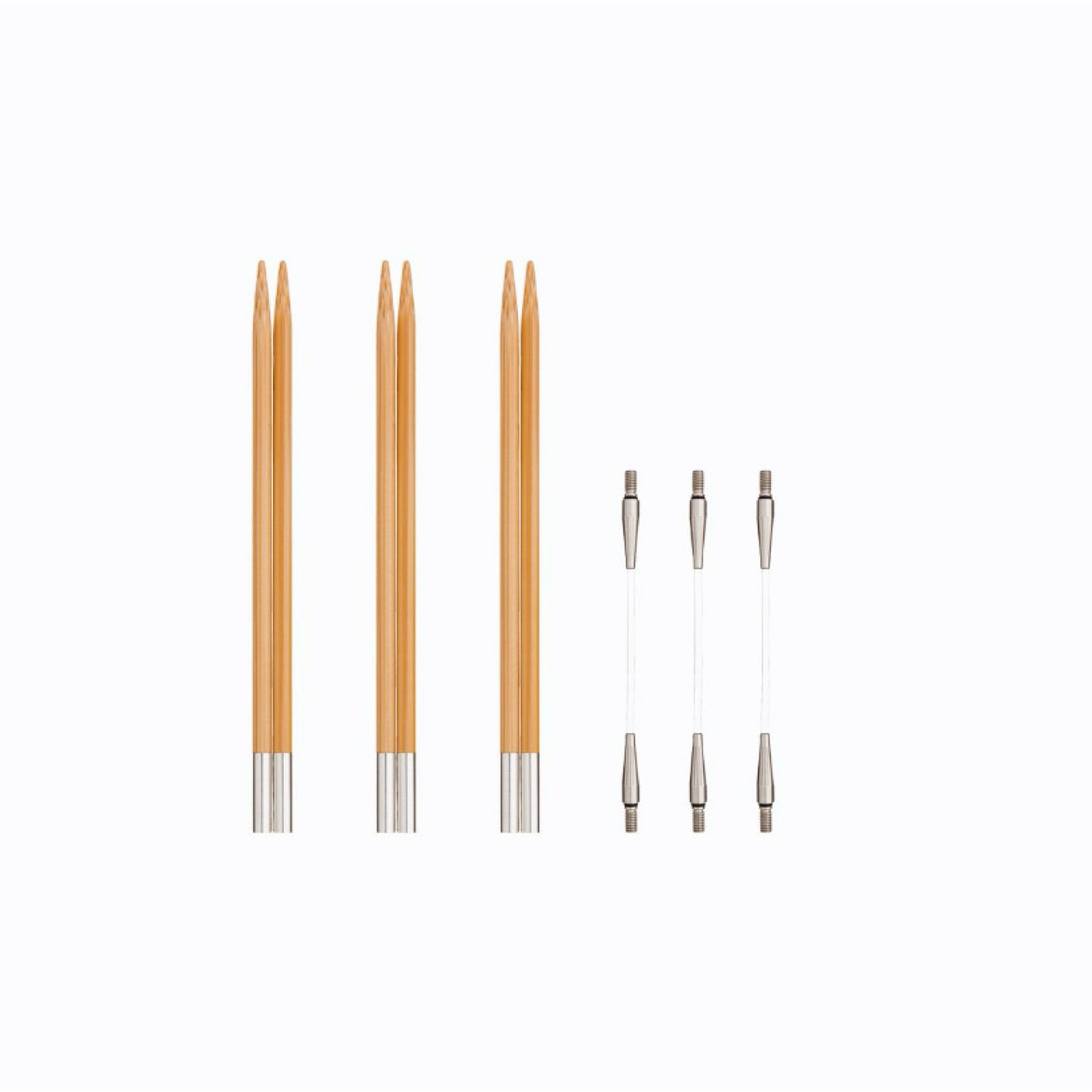 Tulip CarryS Fine Gauge austauschbares Bamboo needle set 2,50 mm / 9,5 cm