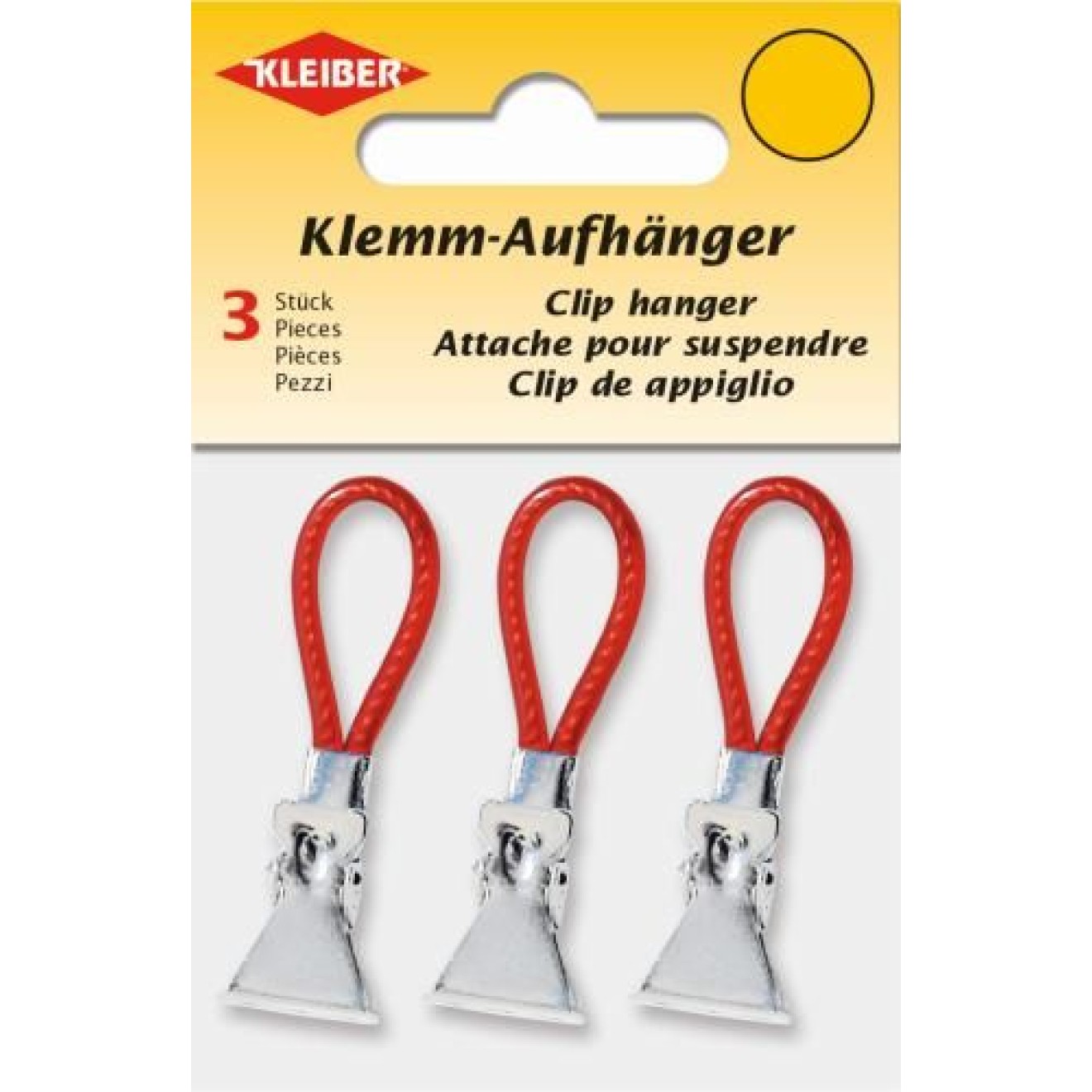 Kleiber Klemmaufhänger ca. 1,5x5 cm / rot