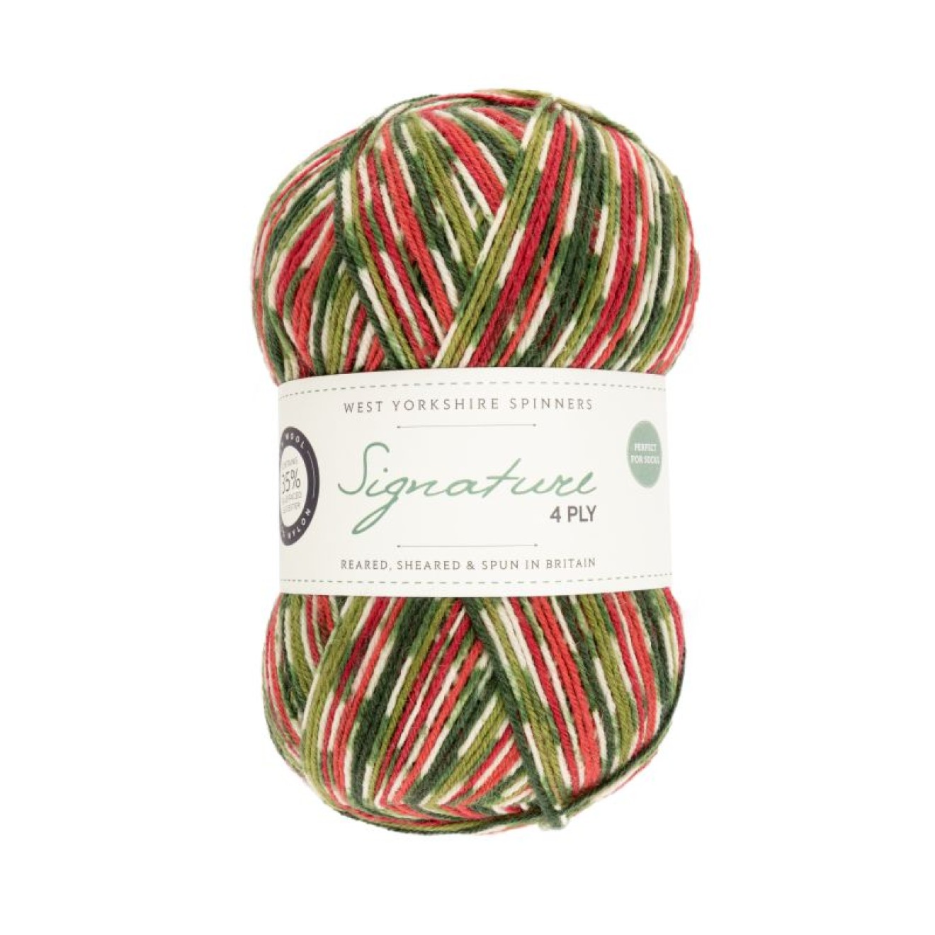 West Yorkshire Spinners Signature 4ply - Country Birds & Christmas Farbe 886 holly berry