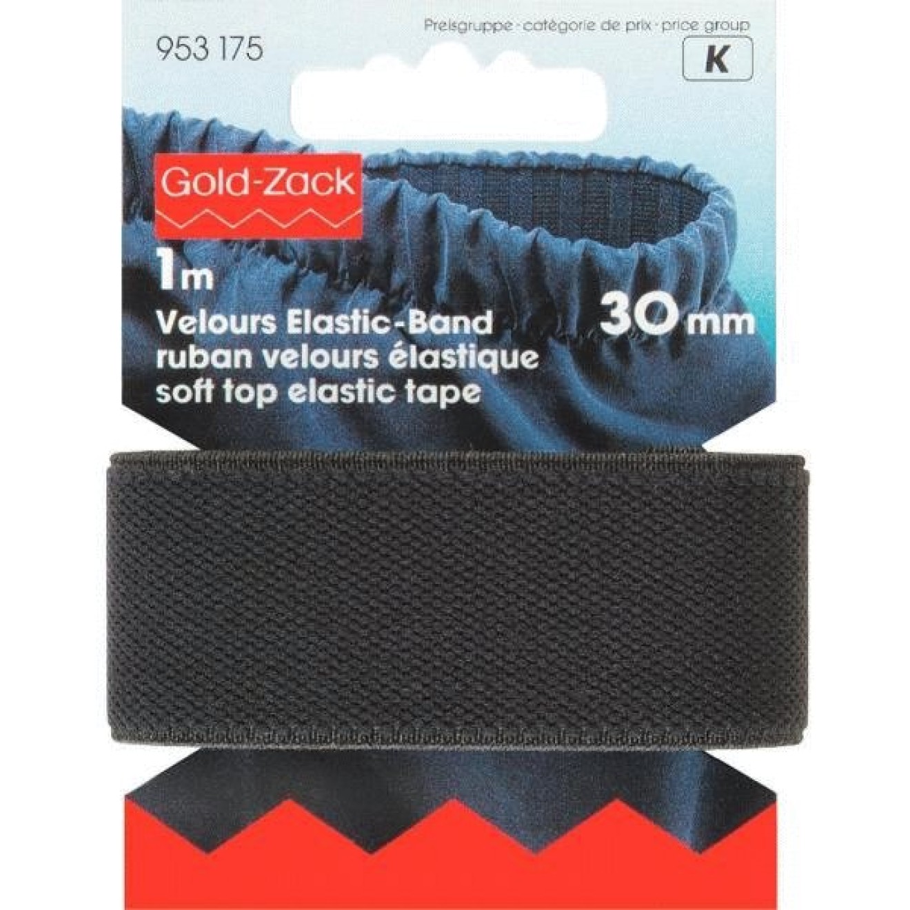 Prym Velours-Elastic 30 mm / schwarz