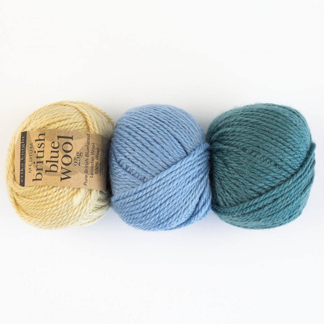 Erika Knight British Blue Wool 25g yarn