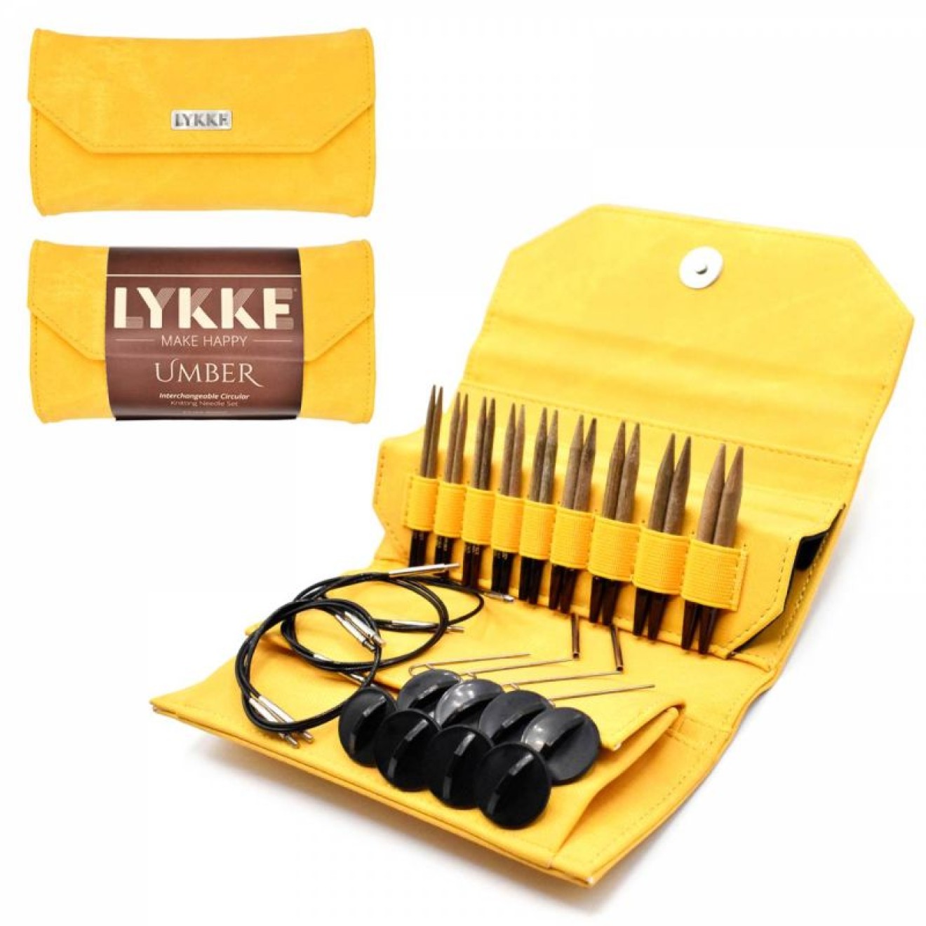 LYKKE needle set interchangeable needle tips Dandelion Denim 9 cm 3,25 mm-6,50 mm 3,25 mm - 6,5 mm / 9 cm