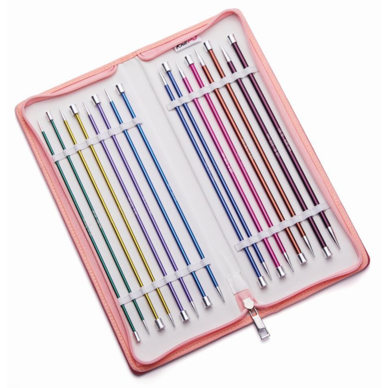 KnitPro needle set Deluxe single point needles ZING Alu 40 cm, 8 Paar 2,5 3,0 3,5 4,0 4,5 5,0 5,5 6,0 mm 2,50 - 6,00 mm / 40 cm