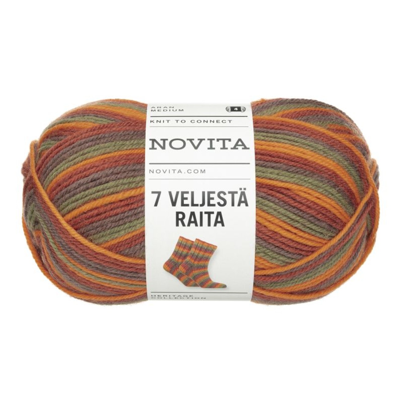 Novita 7 Veljestä Raita colour 939 autumn morning