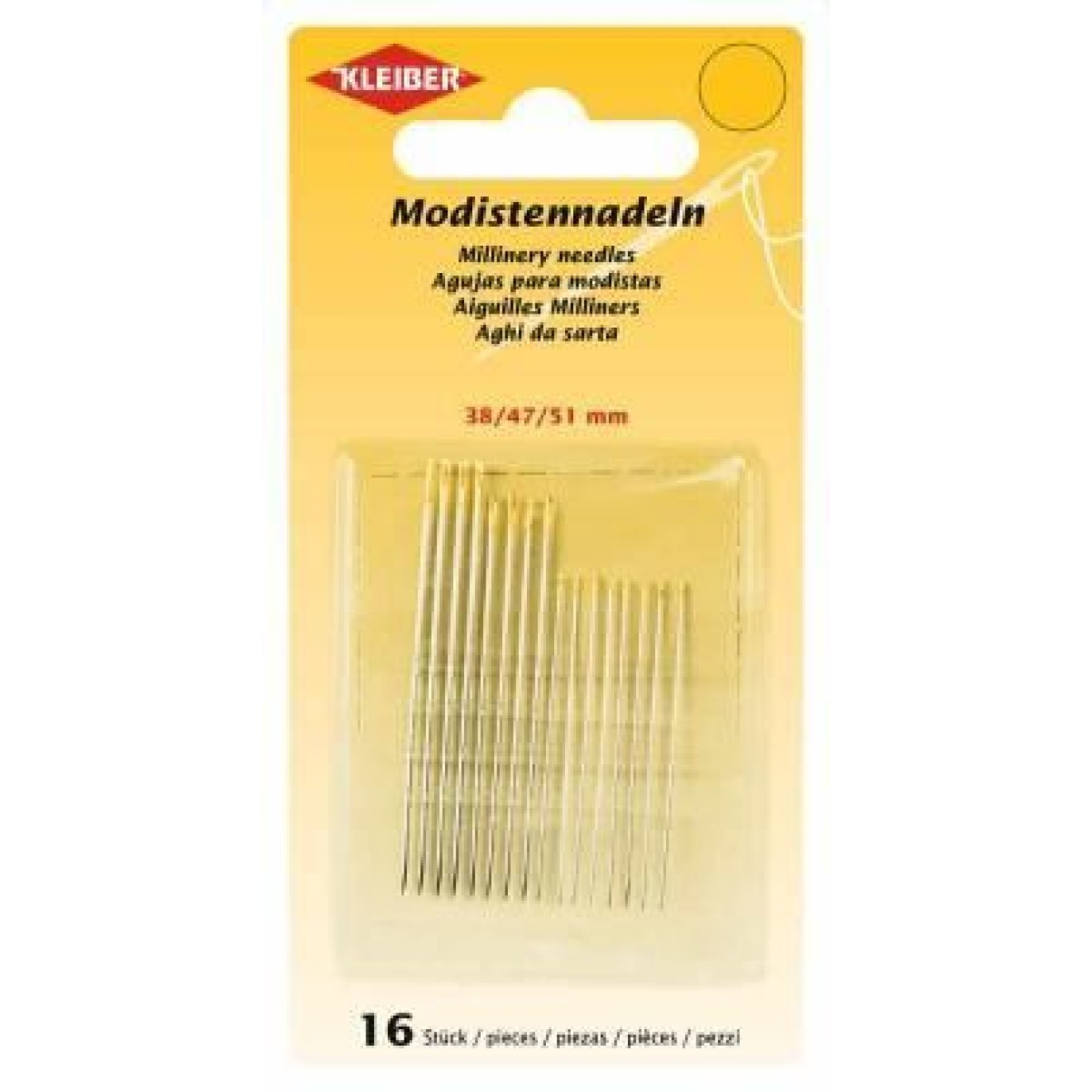 Kleiber Modistennadeln 38, 47, 51 mm