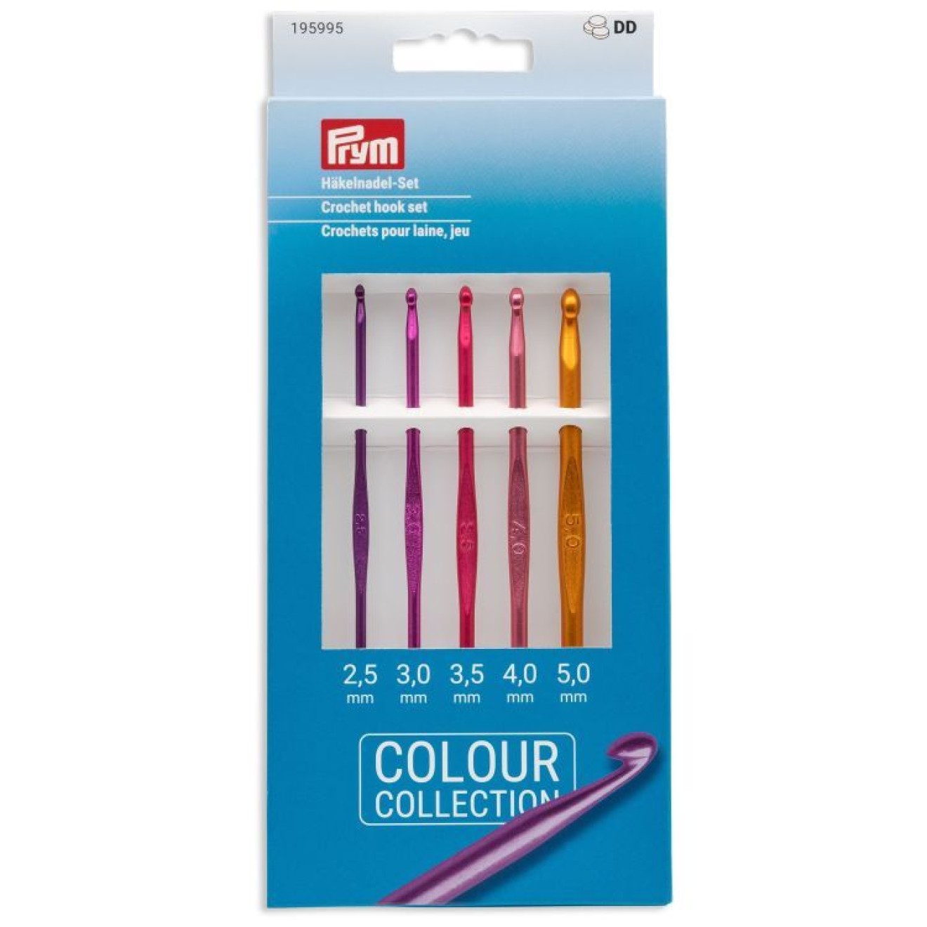 Prym crochet hook-Set 2,50 - 5,00 mm
