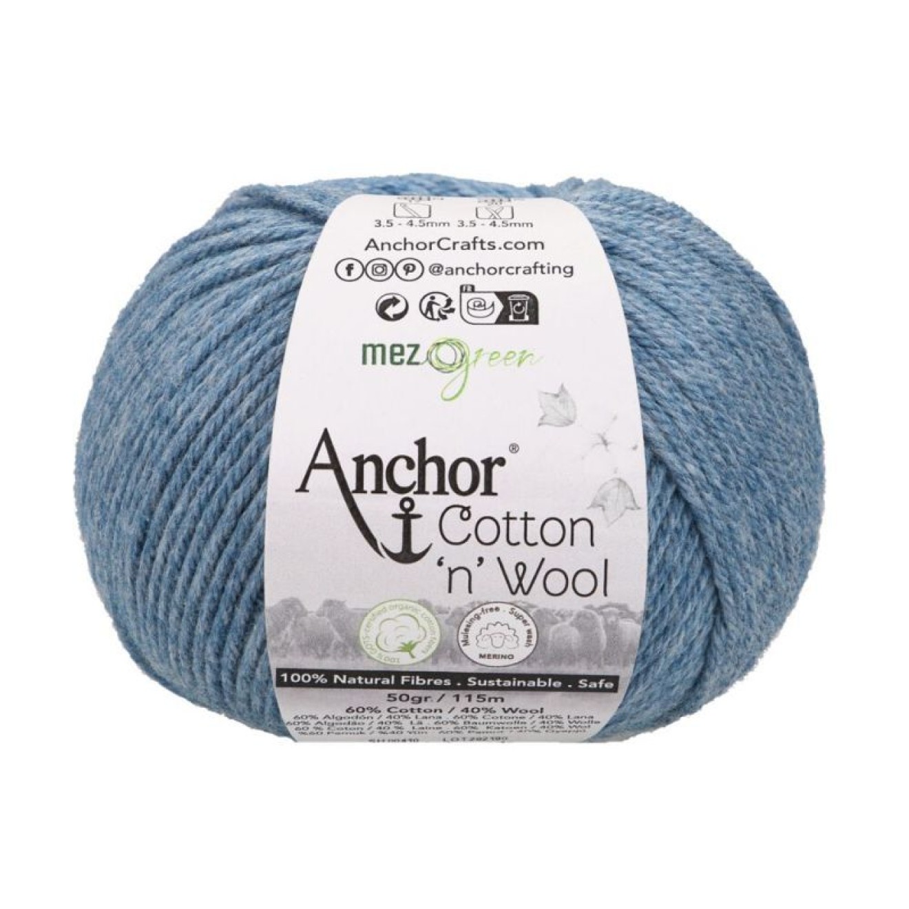Mez Anchor Cotton Wool Farbe 00410 sapphir