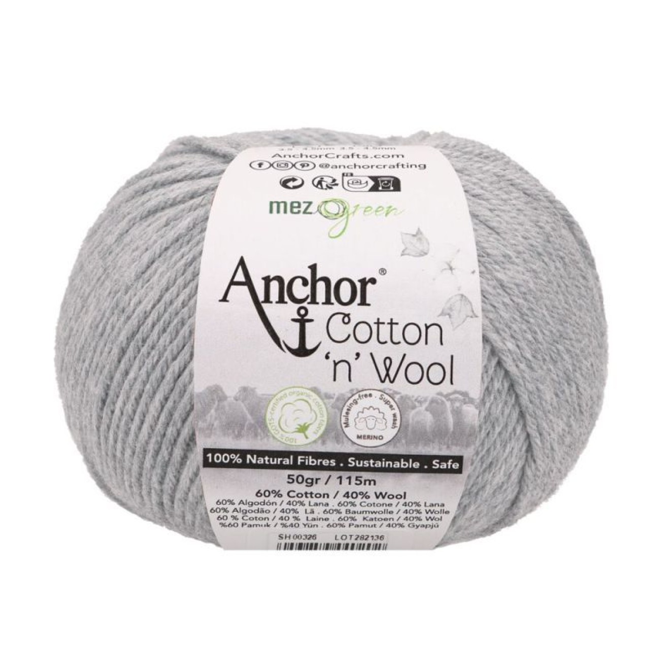 Mez Anchor Cotton Wool Farbe 00398 moonstone grey