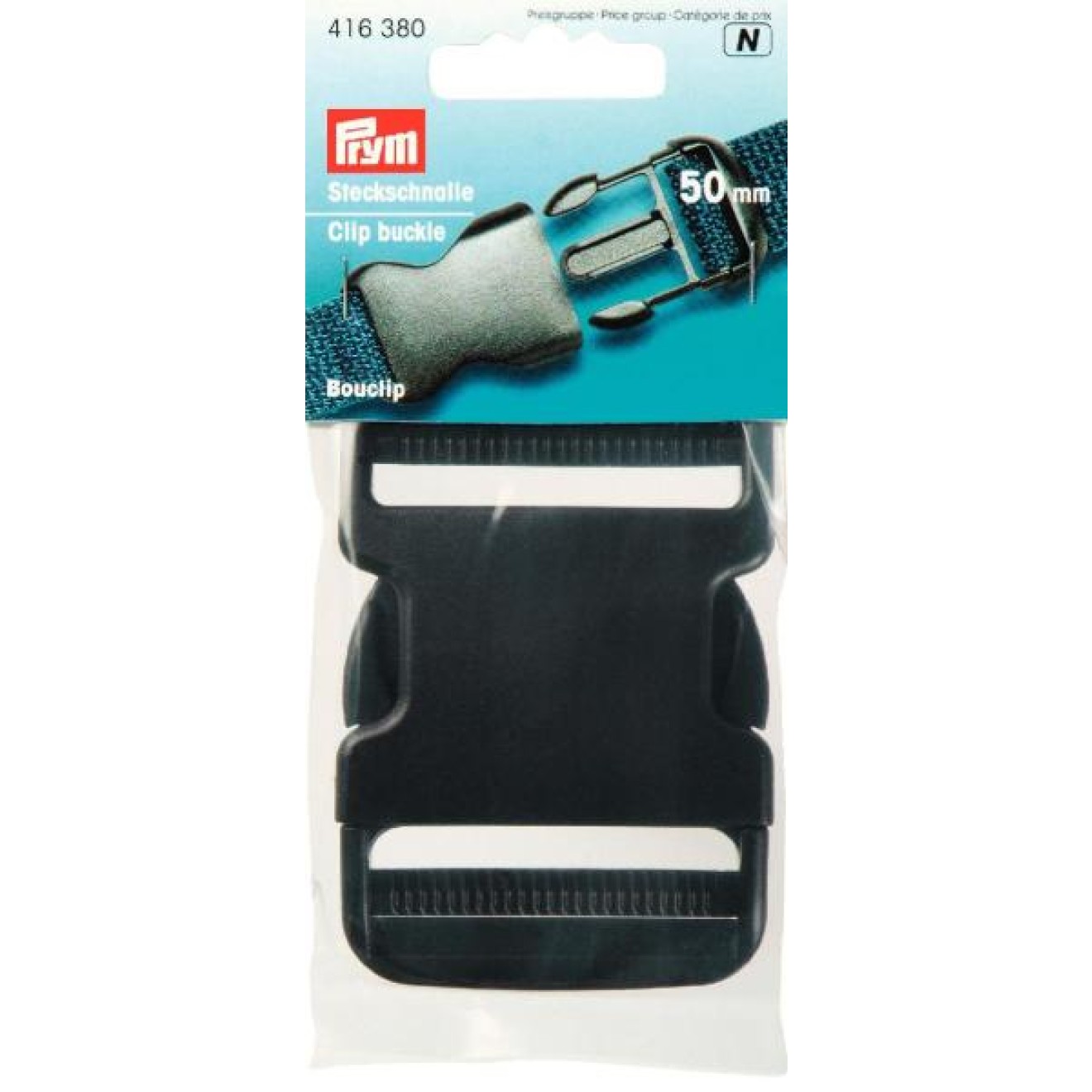 Prym Steckschnallen 50 mm / schwarz
