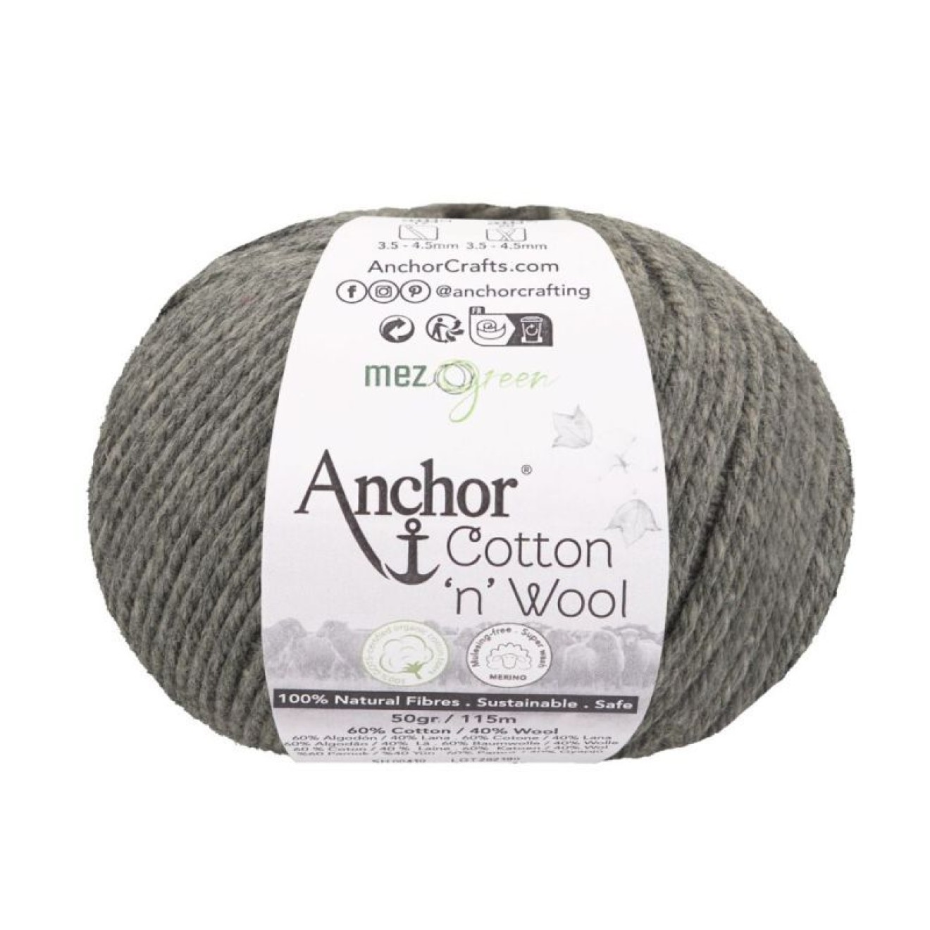 Mez Anchor Cotton Wool Farbe 01332 onyx
