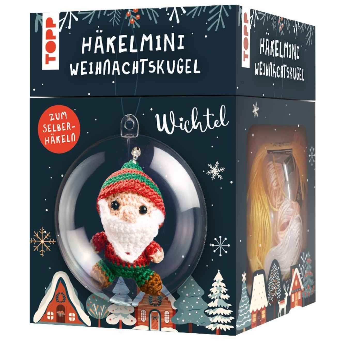 frechverlag Häkelmini-Weihnachtskugel Häkeln set Wichtel