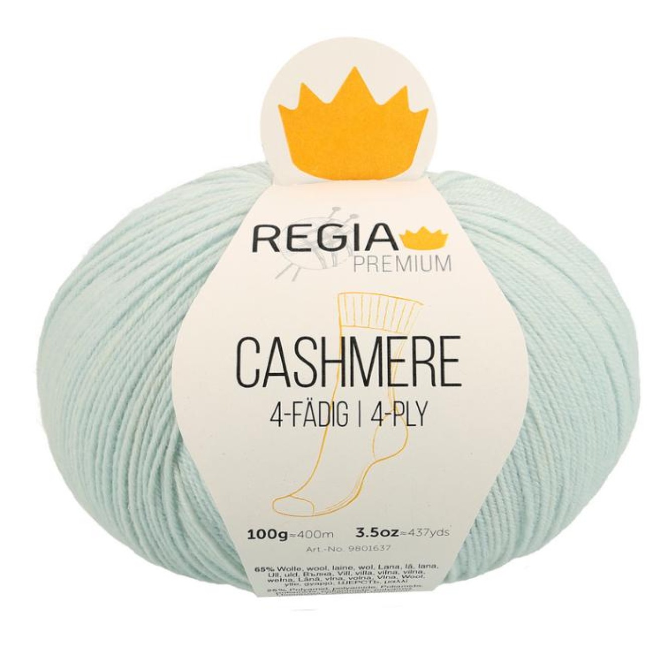 Regia 4-ply PREMIUM Cashmere Farbe 00062 soft mint