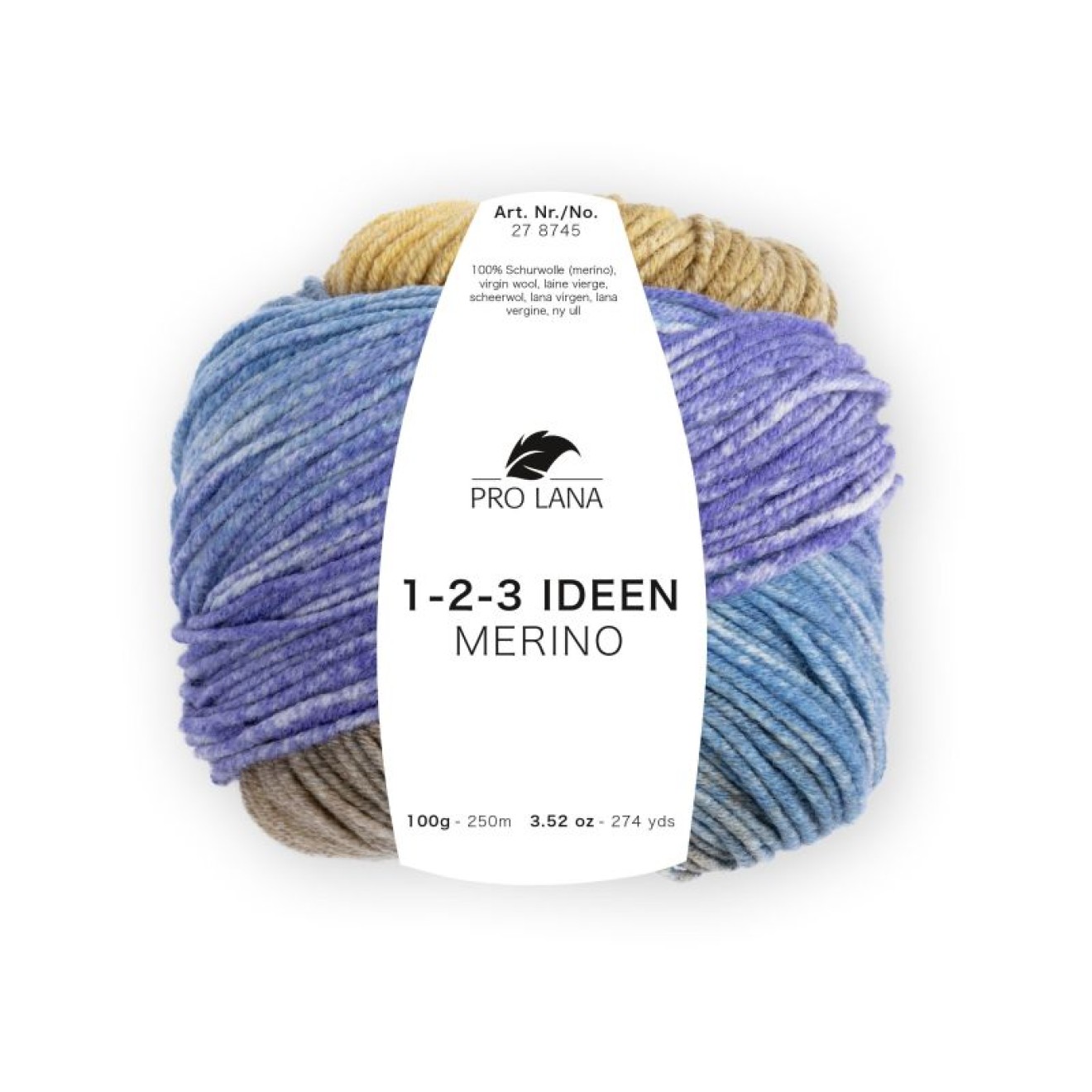 Pro Lana 1-2-3 Ideen Merino Farbe 03 orange/senf/blue