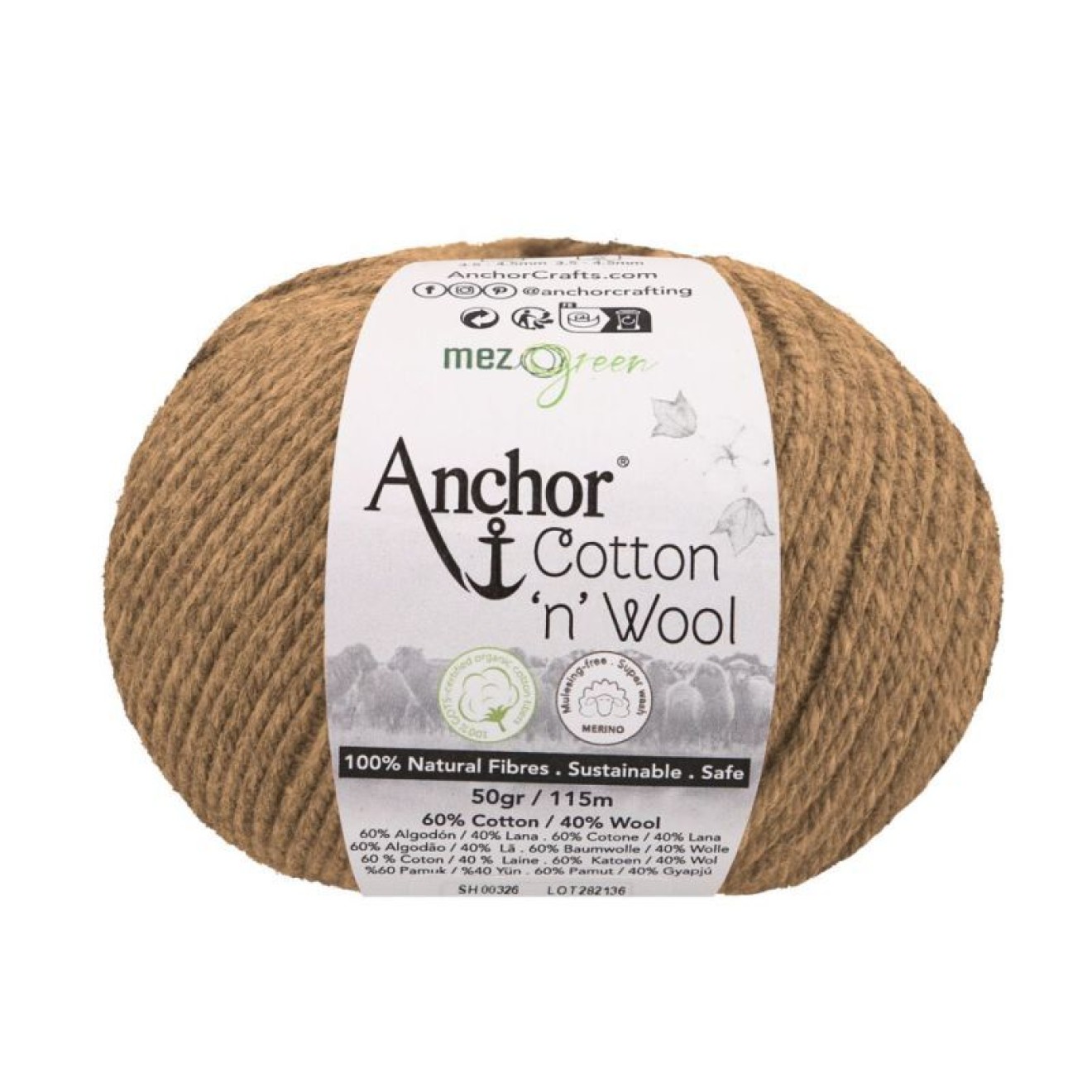 Mez Anchor Cotton Wool Farbe 00888 smoky quartz