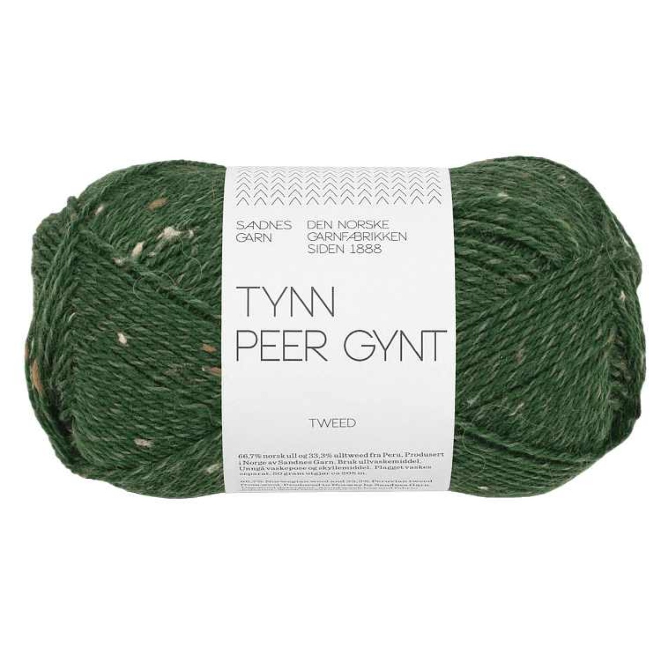 Sandnes Garn Tynn Peer Gynt colour 8085 forest green tweed