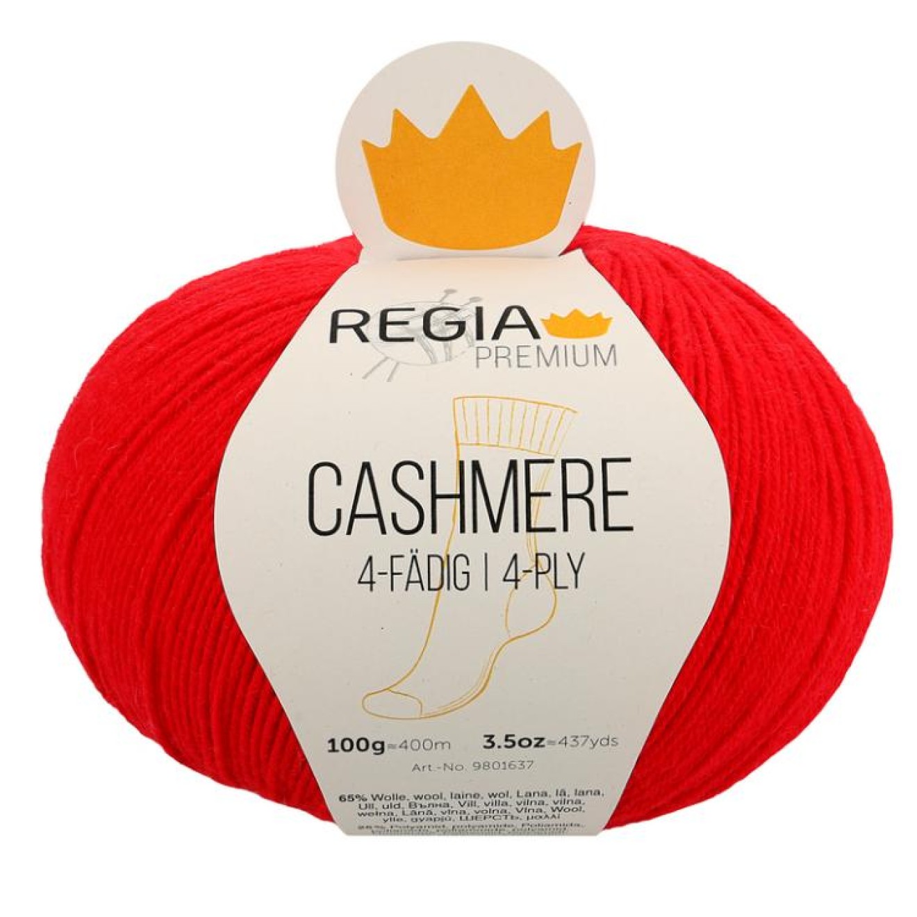 Regia 4-ply PREMIUM Cashmere Farbe 00082 lipstick red