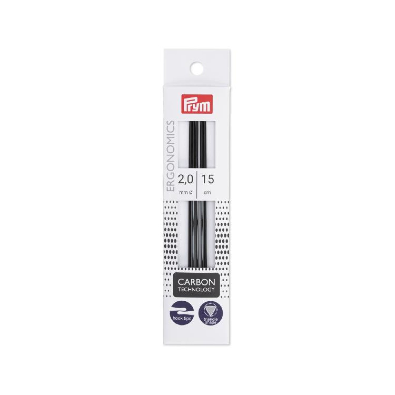 Prym ergonomic Carbon double-pointed needle