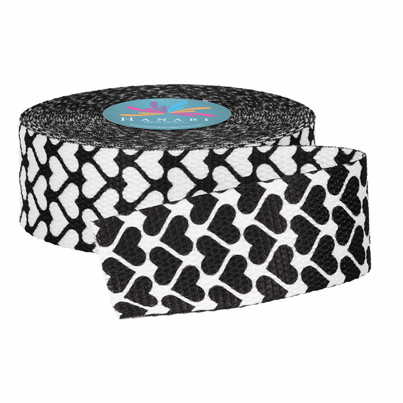 HANABI Gurtband Black & White 30 mm colour 5000