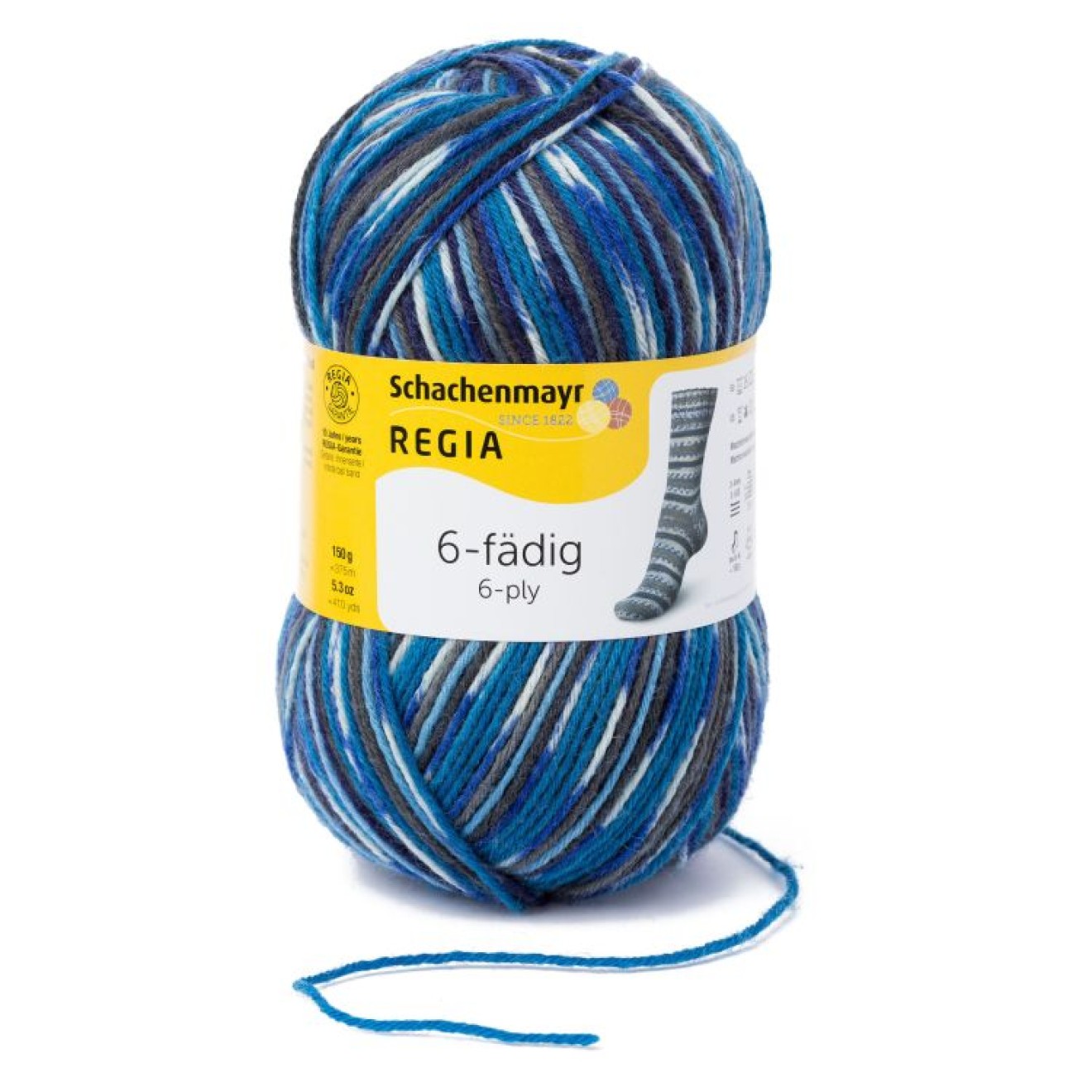 Regia 6-ply Color yarn in shade 05859 irland petrol