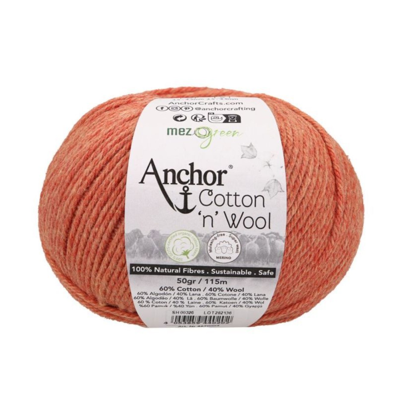 Mez Anchor Cotton Wool Farbe 00326 jasper