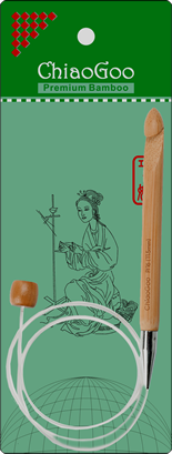 ChiaoGoo crochet hook Bamboo tunisian flexibel