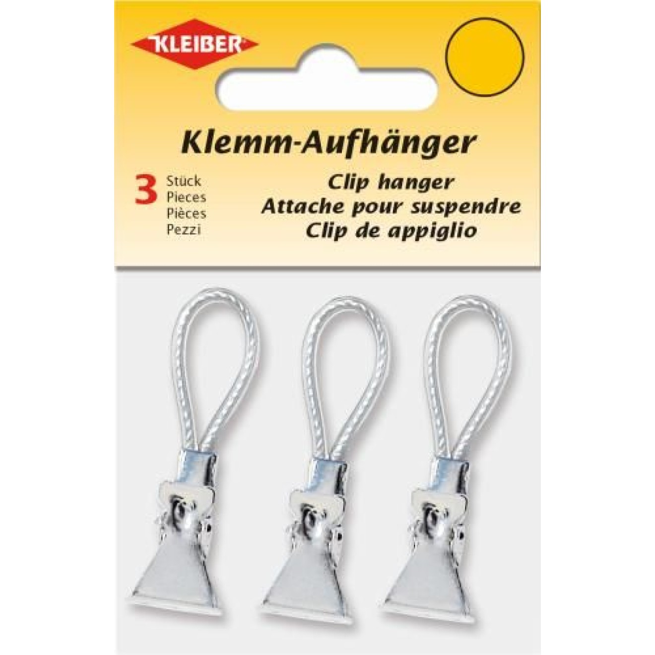 Kleiber Klemmaufhänger ca. 1,5x5 cm / weiß