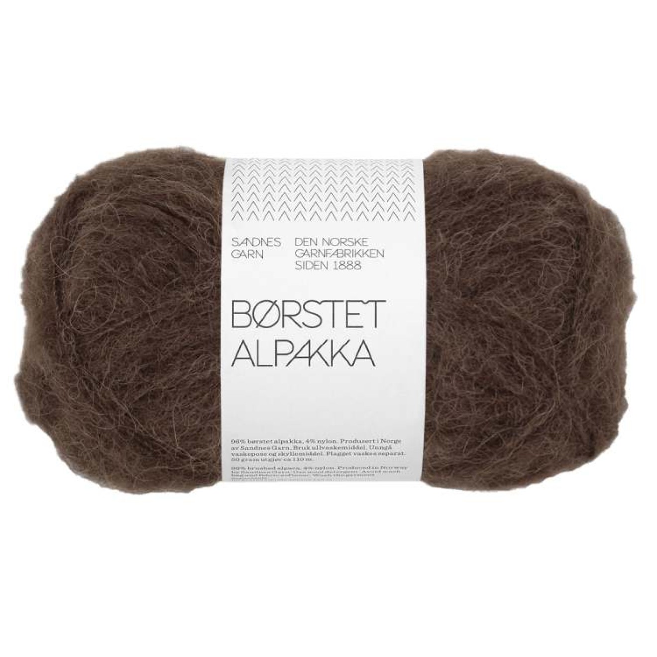 Sandnes Garn Borstet Alpakka colour 3082 dark brown