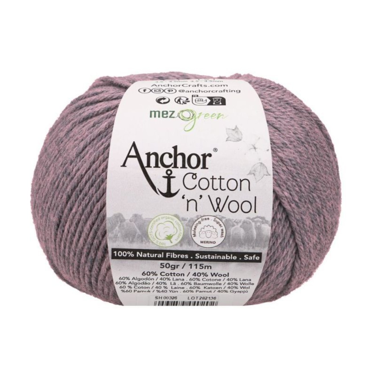 Mez Anchor Cotton Wool Farbe 00872 amethyst