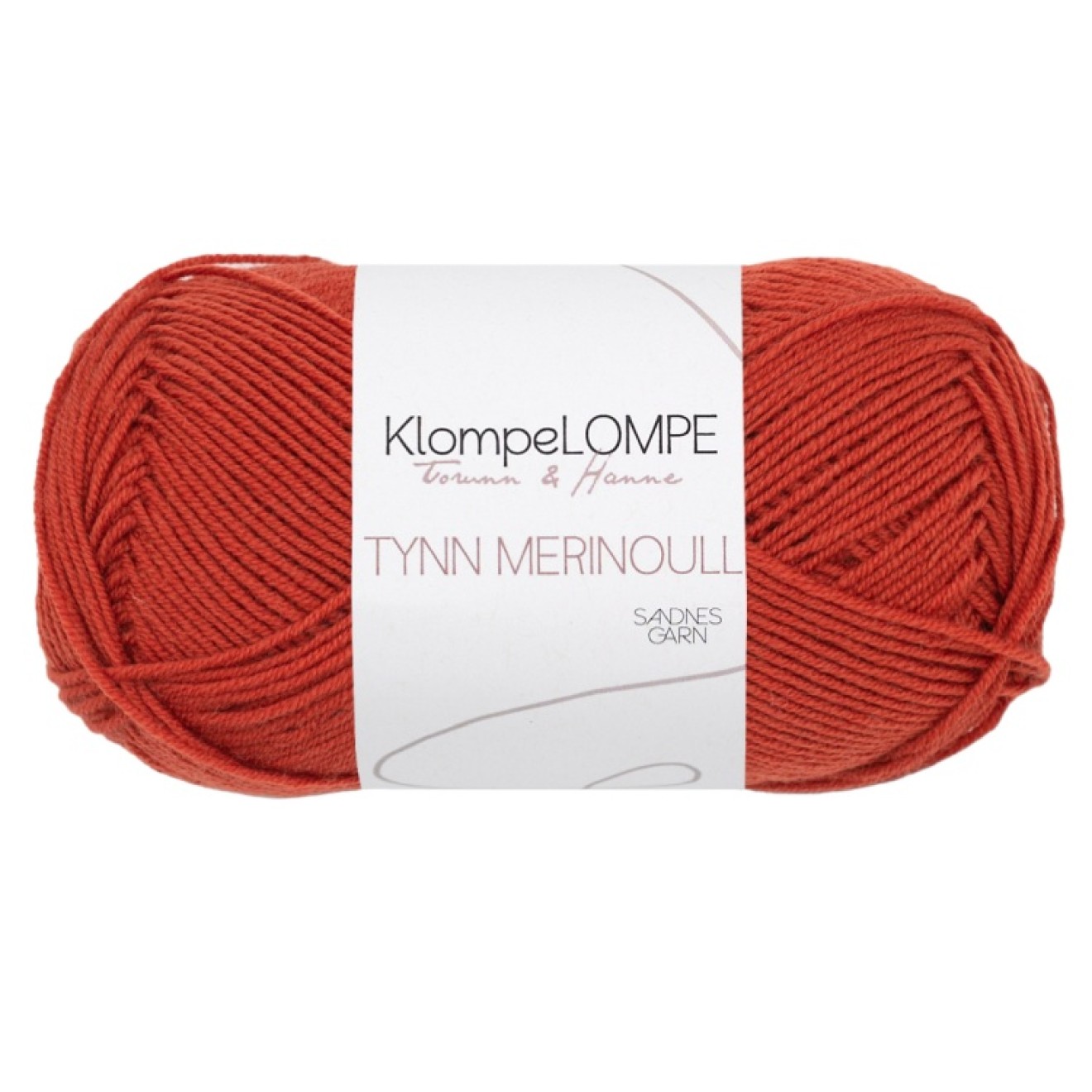 Sandnes Garn KlompeLOMPE Tynn Merinoull colour 3837 red brick
