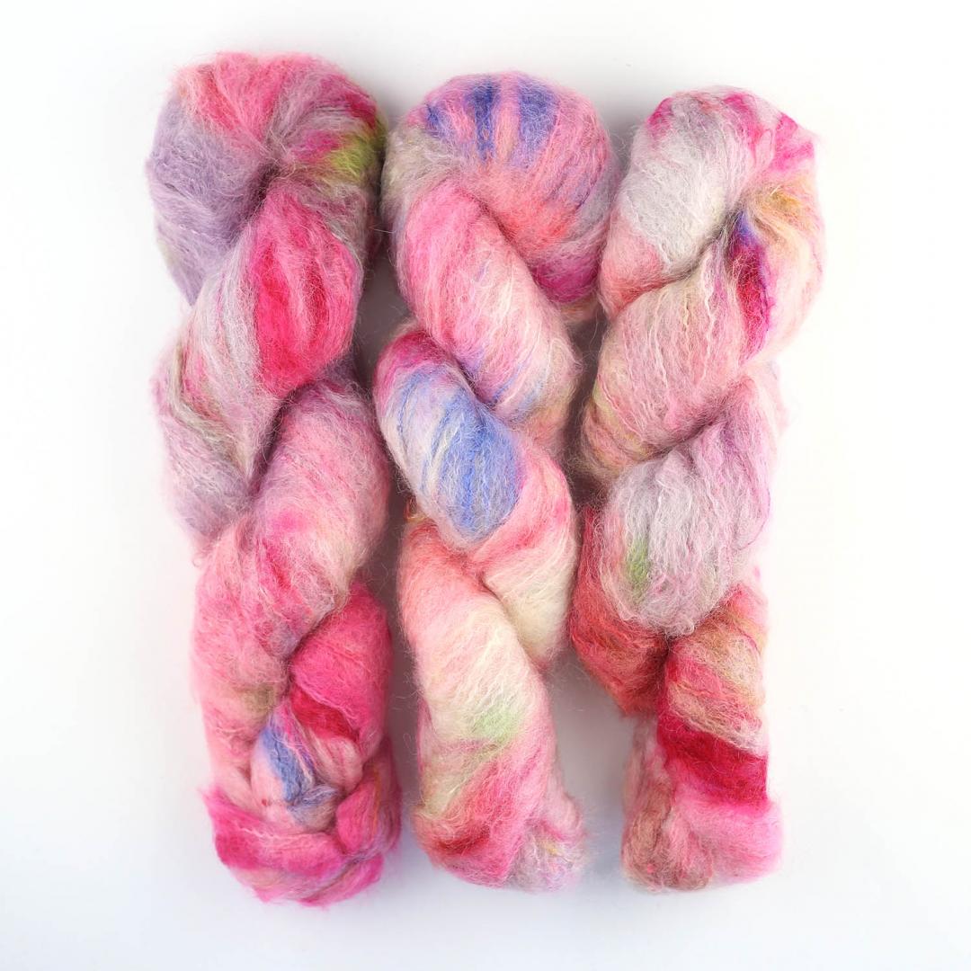 Cowgirl Blues Fluffy Mohair Farbverlauf handgefärbt yarn