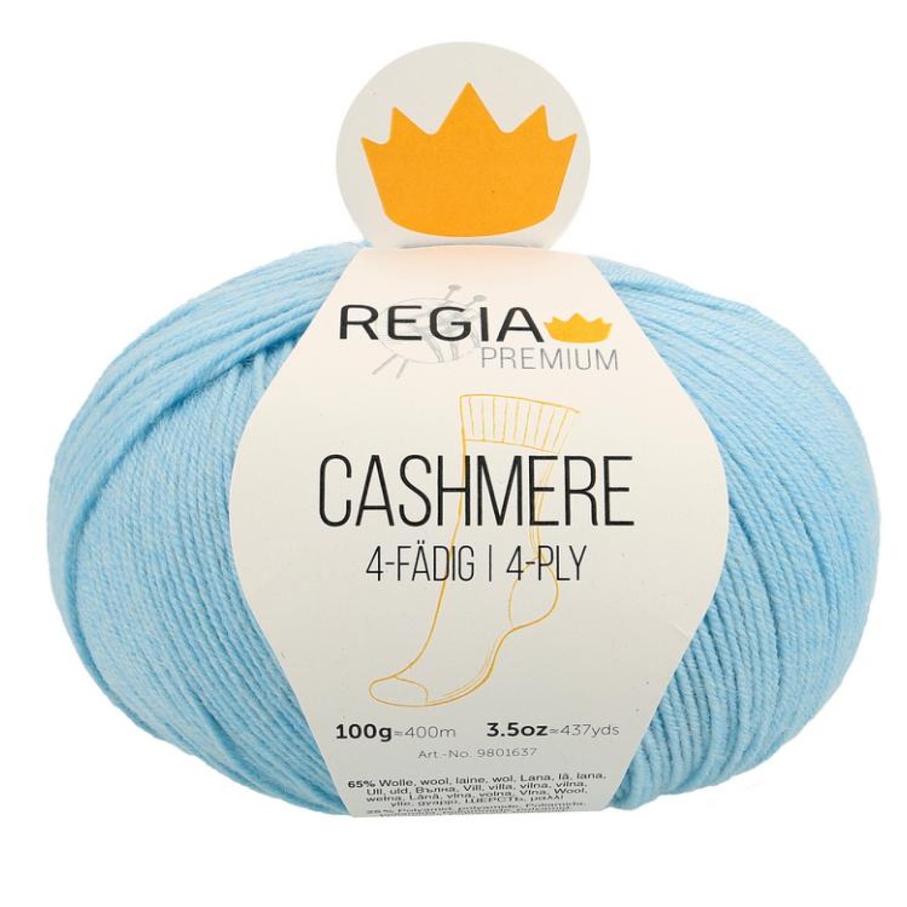 Regia 4-ply PREMIUM Cashmere Farbe 00052 sky blue